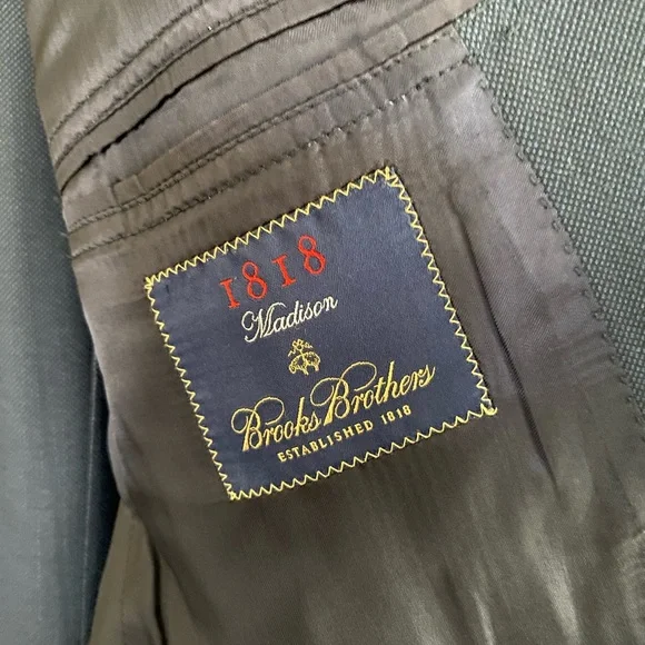 Brooks Brothers Men’s Wool Suit- 1818 - Navy (Jacket and Pants)